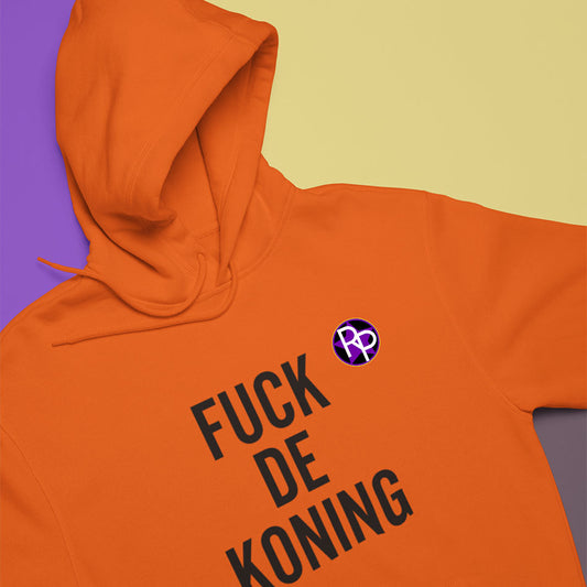 Fuck de Koning - Oranje hoodie