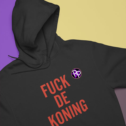 Fuck de Koning - Zwarte hoodie
