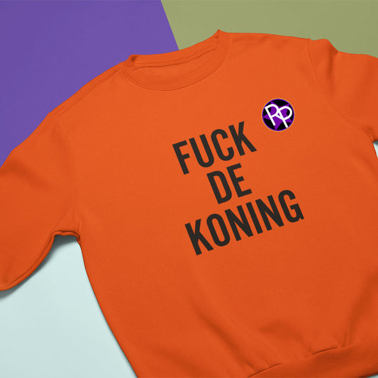 Fuck de Koning - Oranje sweater