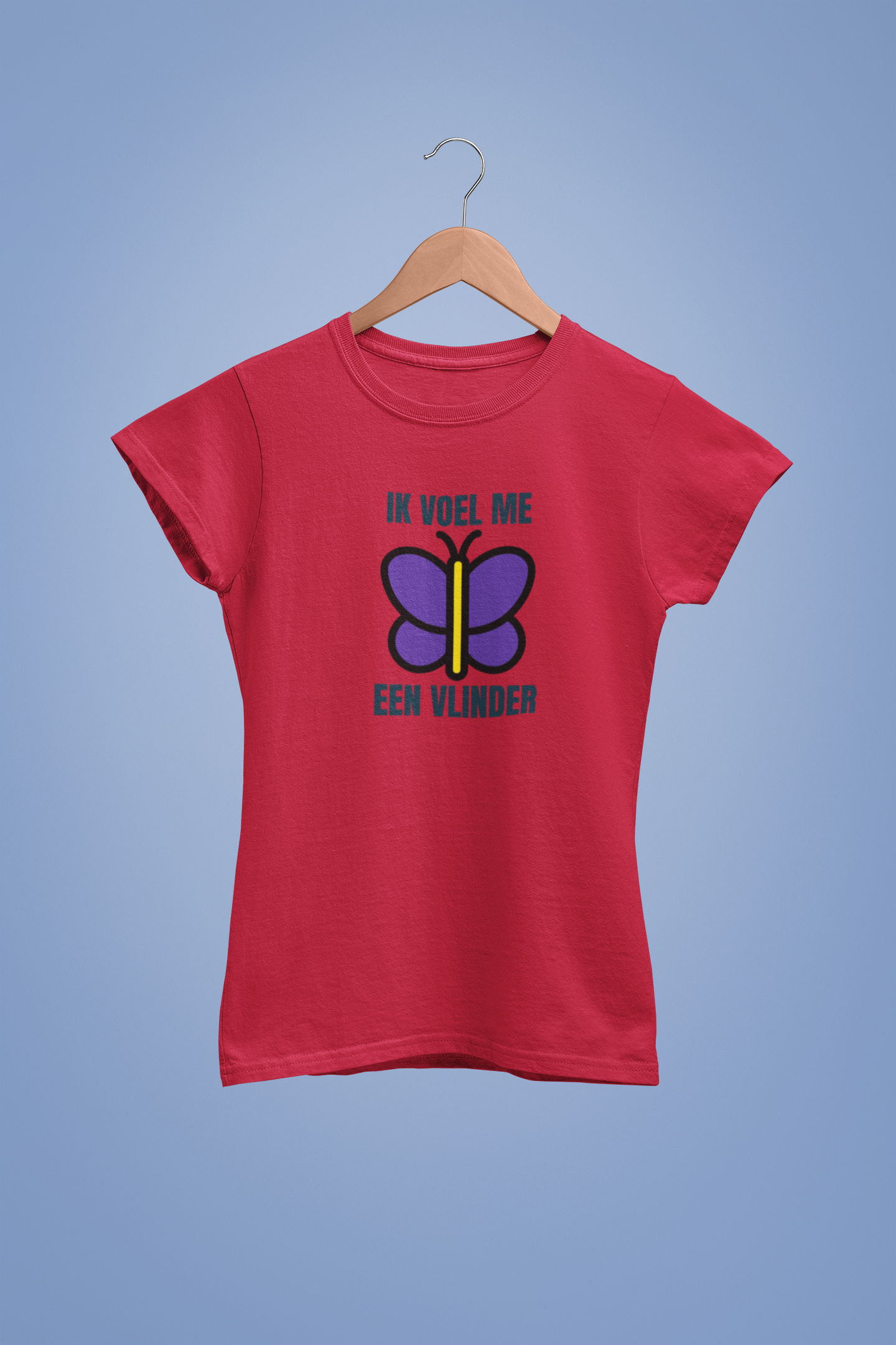 Ik voel me een Vlinder Cardinal Red (dames)