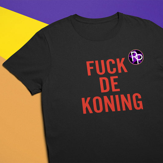 Fuck de Koning - zwart t-shirt