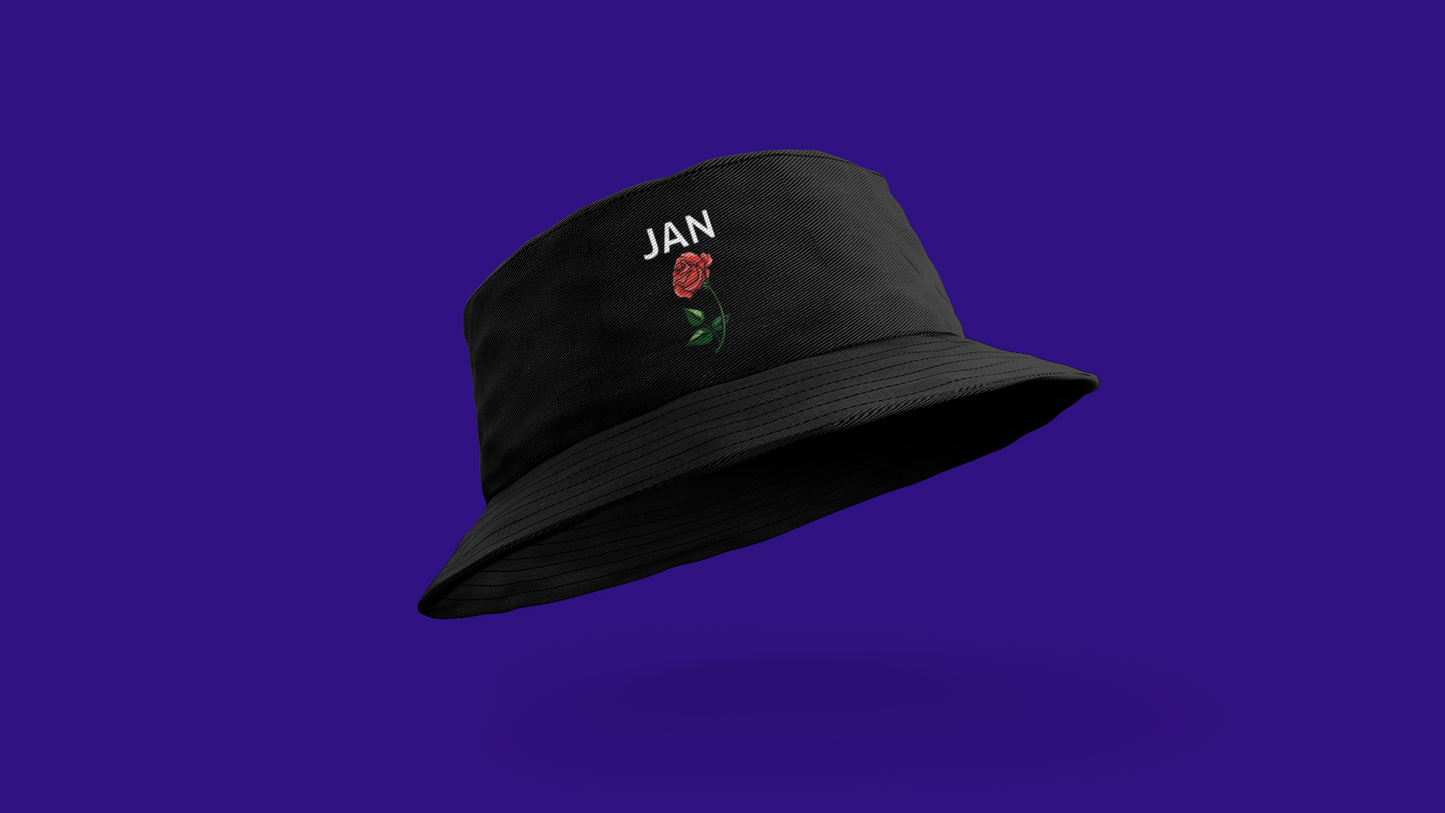 De Jan ROOS Bucket Hat (zwart)