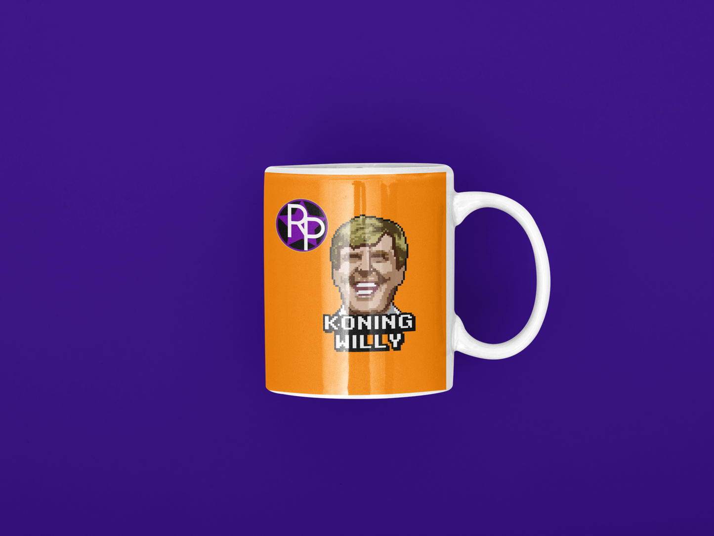 De enige ECHTE Koning Willy Pixel RoddelPraat Mok