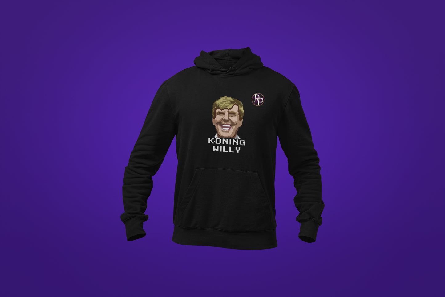 De enige ECHTE Koning Willy Pixel RP Hoodie (zwart)