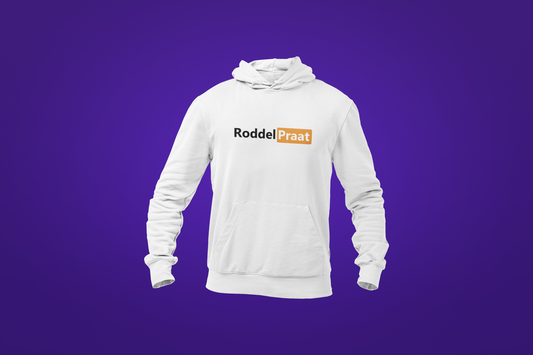 RoddelPraat 18+ Adult (WIT) HOODIE (Unisex)