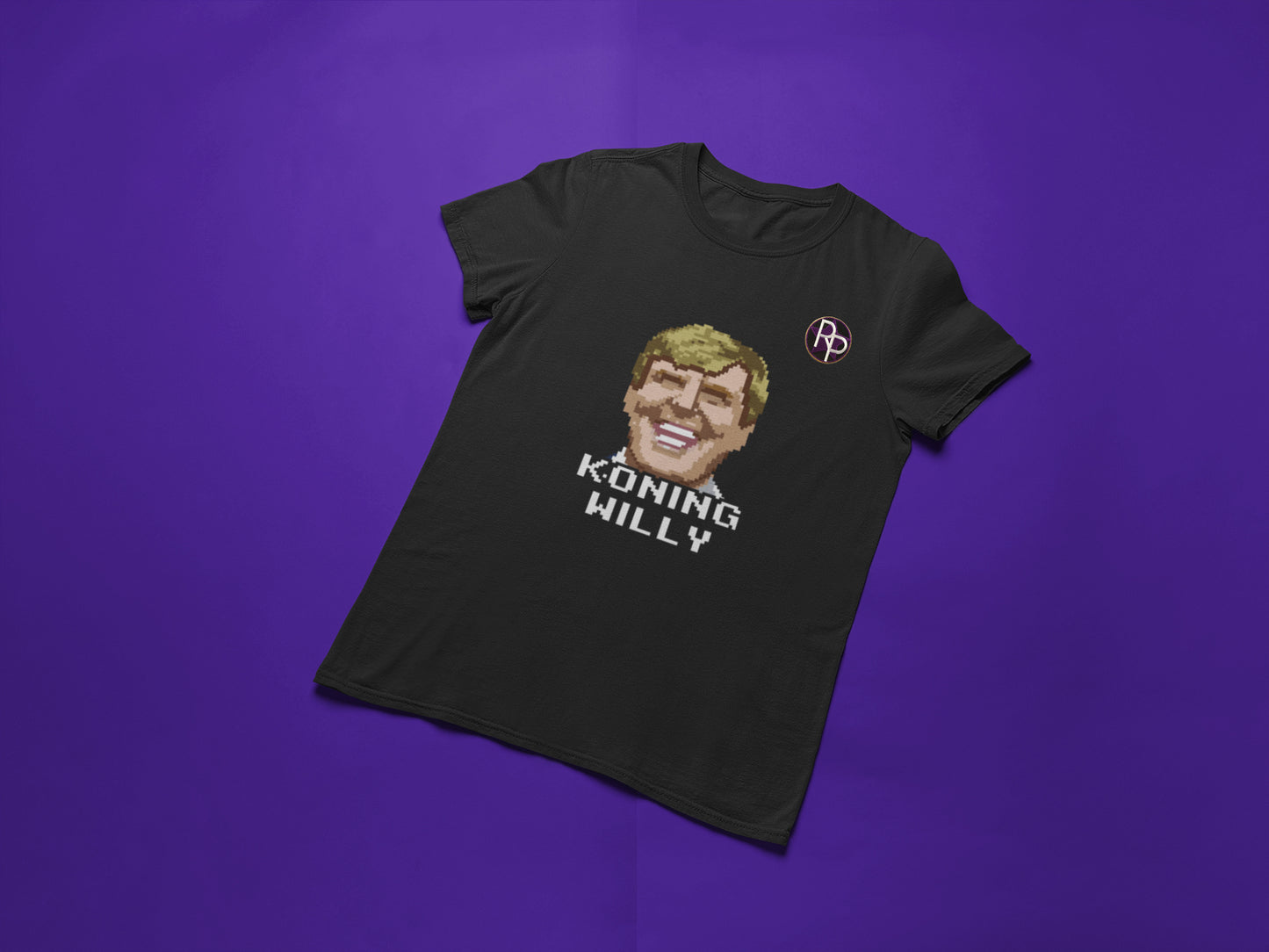 Het enige ECHTE Koning Willy Pixel RP T-Shirt (zwart) heren