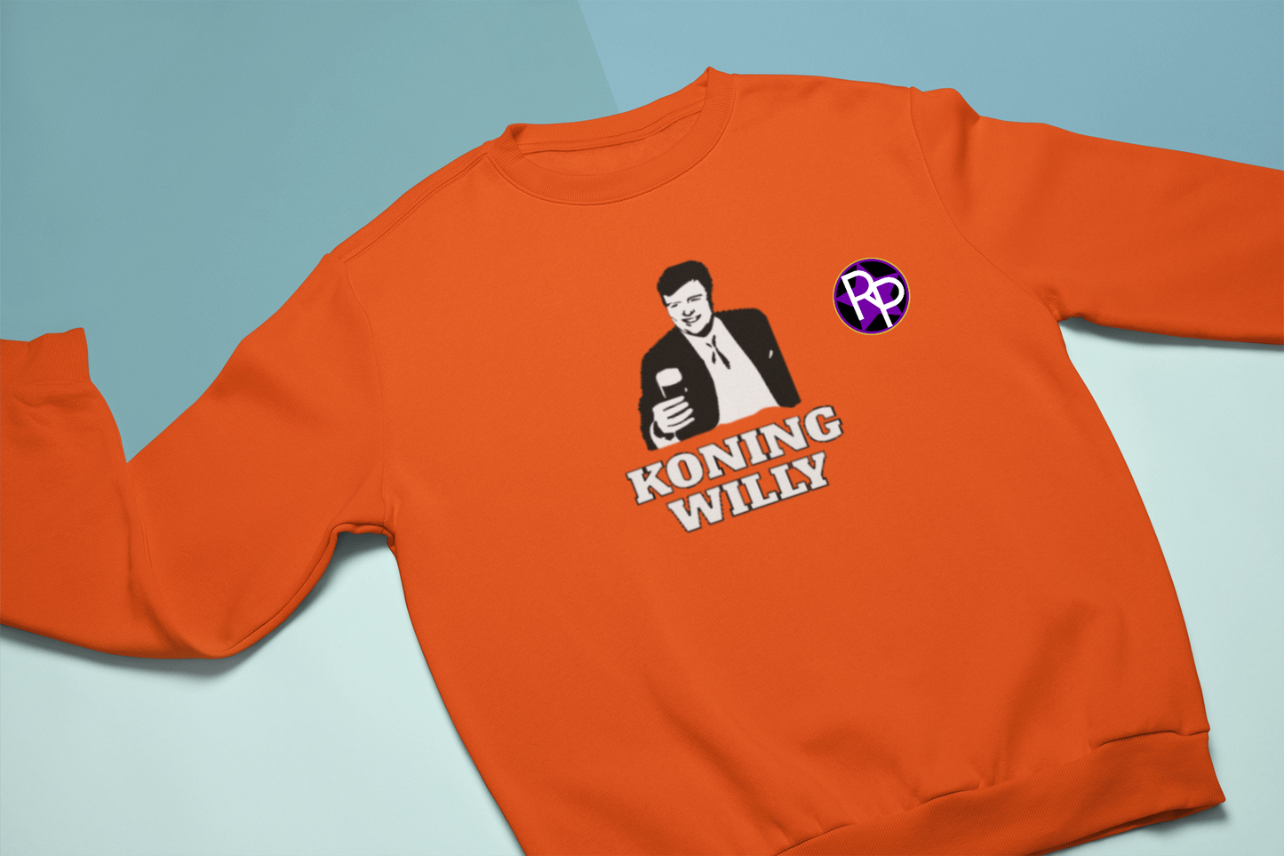 Koning Willy "hier een biertje" Trui (oranje)