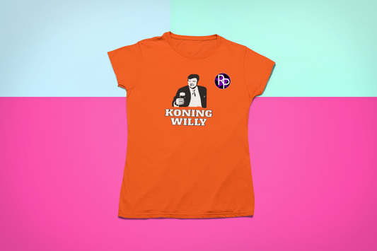 Koning Willy "hier een biertje" T-Shirt voor dames